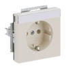 SCHUKO® Socket insert with labelling field with label space ivory white - Platform 63