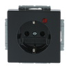 Busch-Protector® SCHUKO® socket insert with Neon lamp /Red with screw terminals anthracite - Platform 63