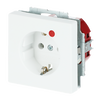 Busch-Protector® SCHUKO® socket insert with Neon lamp /Red with screw terminals studio white matt - Platform 63