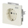 SCHUKO® Socket insert with legend EDV Safety Shutter ivory white - Platform 63