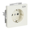 SCHUKO® Socket insert with legend EDV Safety Shutter ivory white - Platform 63
