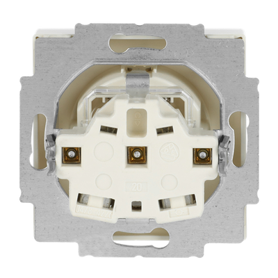 SCHUKO® Socket insert with legend EDV Safety Shutter ivory white - Platform 63