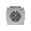 SCHUKO® Socket insert with legend EDV Safety Shutter stainless steel - Pure Stainless Steel