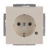 SCHUKO® socket insert Safety Shutter with LED Control light /Green ivory white - Platform 63