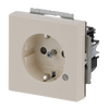 SCHUKO® socket insert Safety Shutter with LED Control light /Green ivory white - Platform 63