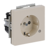 SCHUKO® socket insert Safety Shutter with LED Control light /Green ivory white - Platform 63