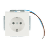 Busch-steplight® SCHUKO® socket insert Safety Shutter with LED Night light /White ivory white - Platform 63