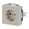 Busch-Object socket outlet SCHUKO® socket insert Safety Shutter ivory white - Platform 63