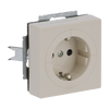 Busch-Object socket outlet SCHUKO® socket insert Safety Shutter ivory white - Platform 63