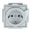 Busch-Service-Socket SCHUKO® socket insert Safety Shutter aluminium silver - Platform 63