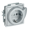 Busch-Service-Socket SCHUKO® socket insert Safety Shutter aluminium silver - Platform 63