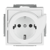 Busch-Service-Socket SCHUKO® socket insert Safety Shutter studio white - Platform 63