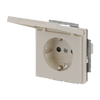 SCHUKO® socket insert Safety Shutter with Hinged Lid without claw ivory white - Platform 63