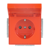SCHUKO® Socket insert with labelling field Safety Shutter with Hinged Lid with label space orange - Platform 63