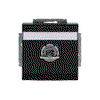 SCHUKO® Socket insert with labelling field Safety Shutter with Hinged Lid Cylinder with Simultaneous Locking with label space anthracite - Platform 63