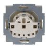 SCHUKO® Socket insert with labelling field Safety Shutter with Hinged Lid Cylinder with Simultaneous Locking with label space ivory white - Platform 63