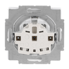 SCHUKO® Socket insert with labelling field Safety Shutter with Hinged Lid and Cylinder Lock with simultaneous locking studio white matt - Platform 63