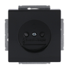 Socket Outlets Safety Shutter without claw anthracite - Platform 63