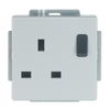 Socket Outlets without claw aluminium silver - Platform 63