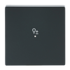 Rocker Symbol "dimming" with Small Transparent Calotte 1gang anthracite - Platform 63