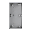 Rocker Symbol "scene" with Small Transparent Calotte 2gang aluminium silver - Platform 63