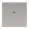 Rocker Symbol "dimming" with Small Transparent Calotte 1gang stainless steel - Pure Stainless Steel