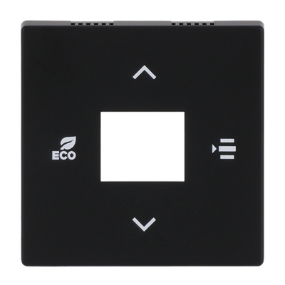User Operation Symbols "up, down, ECO, menu" 1gang black matt - Platform 63
