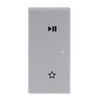 Rocker Symbols "music control" with Small Transparent Calotte 2gang aluminium silver - Platform 63
