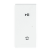 Rocker Symbols "music control" with Small Transparent Calotte 2gang studio white - Platform 63