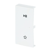 Rocker Symbols "music control" with Small Transparent Calotte 2gang studio white - Platform 63