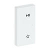 Rocker Symbols "music control" with Small Transparent Calotte 2gang studio white - Platform 63