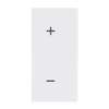 Rocker Symbols "music control" with Small Transparent Calotte 2gang studio white - Platform 63