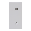 Rocker Symbols "music control" with Small Transparent Calotte 2gang studio white matt - Platform 63