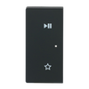Rocker Symbols "music control" with Small Transparent Calotte 2gang black matt - Platform 63