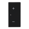 Rocker Symbols "music control" with Small Transparent Calotte 2gang black matt - Platform 63