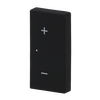 Rocker Symbols "music control" with Small Transparent Calotte 2gang black matt - Platform 63