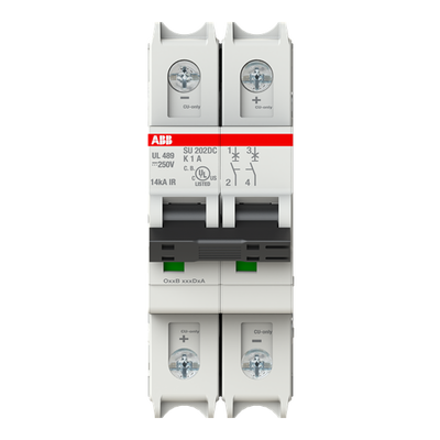Miniature Circuit Breakers MCBs - SU200DC - 2P - 1 A - K