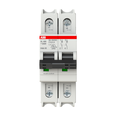 Miniature Circuit Breakers MCBs - SU200DC - 2P - 0.5 A - Z