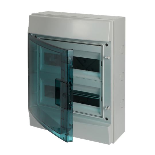 Consumer unit  MISTRAL65, Surface mounting, 24 modules, 2 row(s), IP65,  Door: Single, Plastic, Transparent, Dimensions: 435 mm x 320 mm x 155 mm – Image 3 of 3