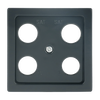 Cover plate SAT 4 gang anthracite - Platform 63