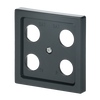 Cover plate SAT 4 gang anthracite - Platform 63