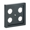 Cover plate SAT 4 gang anthracite - Platform 63