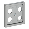 Cover plate SAT 4 gang stainless steel - Pure Stainless Steel