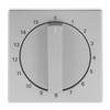 Cover plate with legend 0 ... 15 Min for Time switch, Turning handle stainless steel - Pure Stainless Steel