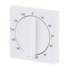 Cover plate with legend 10 ... 120 Min for Time switch, Turn button with handle studio white matt - Platform 63
