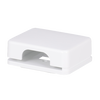 Cover plate 50x50 mm with Hinged Lid Telecommunication inserts studio white - alpha