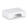 Cover plate 50x50 mm with Hinged Lid Telecommunication inserts studio white - alpha