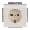 SCHUKO® Socket insert with labelling field Safety Shutter with label space ivory white - Platform 63