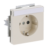 SCHUKO® Socket insert with labelling field Safety Shutter with label space ivory white - Platform 63