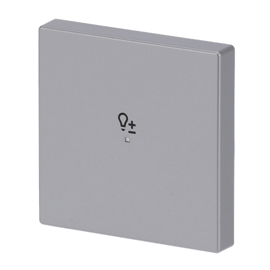 Rocker Symbol "dimming" with Small Transparent Calotte 1gang aluminium silver - Platform 63 – Image 4 of 4
